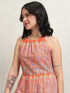 Vishudh Ethnic Motifs Printed Tiered Maxi Dress