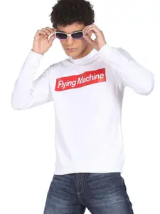 Flying Machine Men Printed Round Neck Sweatshirt