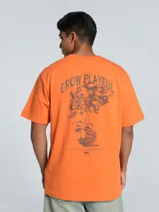 Puma GRAPHICS Grow Playful Printed Cotton Relaxed Fit T-Shirt