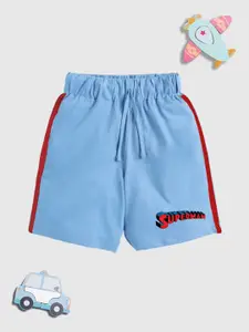 YK X Minute Mirth Boys Superman Printed Pure Cotton Shorts