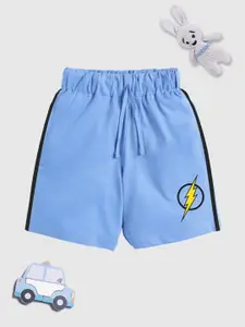 YK X Minute Mirth Boys Flash Printed Pure Cotton Shorts