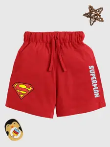 YK X Minute Mirth Boys Superman Printed Pure Cotton Shorts