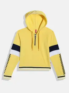 Here&Now X Game Begins Girls Striped Hooded Sweatshirt