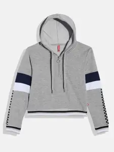 Here&Now X Game Begins Girls Striped Hooded Sweatshirt