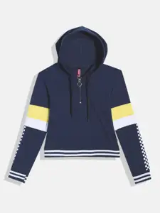 Here&Now X Game Begins Girls Striped Hooded Sweatshirt