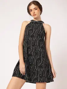 DressBerry Printed Peter-Pan Collar Sheath Dress