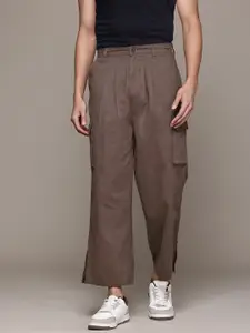 The Roadster Lifestyle Co. Men Loose Fit Pure Cotton Cargos