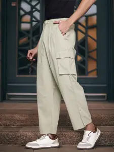 The Roadster Lifestyle Co. Men Loose Fit Pure Cotton Cargos