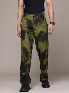 The Roadster Lifestyle Co. Men Printed Straight Fit Trousers