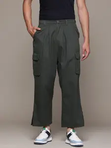 The Roadster Lifestyle Co. Men Loose Fit Pure Cotton Cargos
