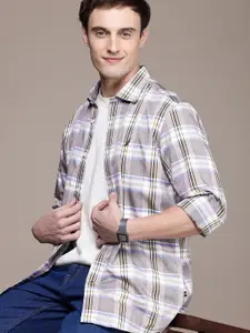 Nautica Pure Cotton Classic Fit Tartan Checks Opaque Casual Shirt