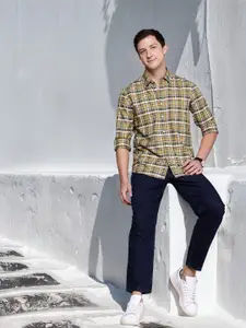 Nautica Checked Opaque Pure Cotton Casual Shirt