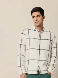 Mr Bowerbird Tailored Fit Self Checked Pure Cotton Casual Shirt