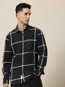 Mr Bowerbird Tailored Fit Self Checked Pure Cotton Casual Shirt