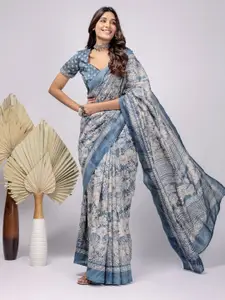 RACHNA Floral Printed Bhagalpuri Ready To Wear Saree