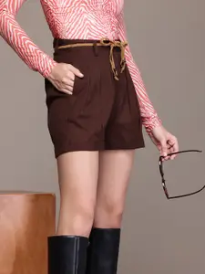 The Roadster Lifestyle Co. Women Pleated Design Pure Cotton Shorts