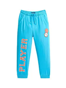 Honeyhap Boys Printed Mid-Rise Bio Finish Cotton Joggers