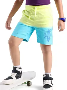 Honeyhap Boys Ombre Printed Mid-Rise Regular Fit Knee Length Regular Shorts