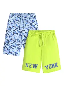 Honeyhap Premium Pack Of 2 Boys Printed Pure Cotton Shorts
