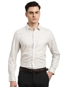 Turtle Men Classic Slim Fit Floral Printed Formal Shirt