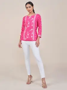 Global Desi Ethnic Motifs Printed Top