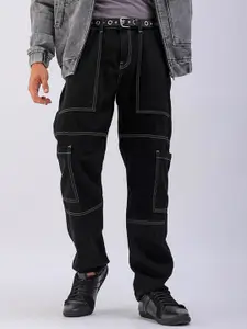 The Indian Garage Co Men Regular Fit Mid-Rise Cargo Jeans