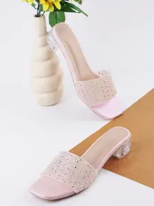 Try Me Women Embellished Party Block Sandals Hells