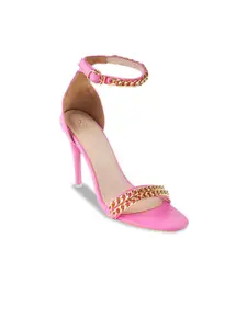 Try Me Women Printed Party Backstrap Stiletto Sandals Heels