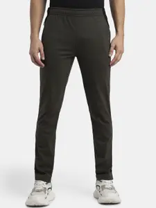 Jockey Combed Cotton Rich Slim Fit Trackpant with Zipper Media Pocket-AM75