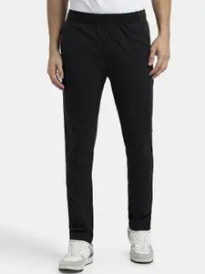 Jockey Combed Cotton Rich Slim Fit Trackpant with Zipper Media Pocket-AM75