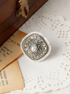 TEEJH Chinmnabai Oxidised  Finger Ring