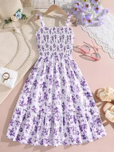 BAESD Floral Printed Fit & Flare Maxi Dress