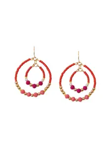 Accessorize Beaded Circular Hoop Earrings