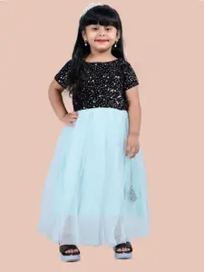 Shrithi Fashion Fab Embellished Net Fit & Flare Maxi Dress