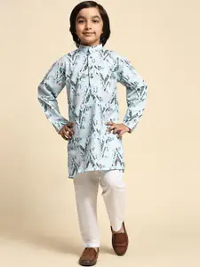 Pro-Ethic STYLE DEVELOPER Boys Abstract Printed Regular Pure Cotton Kurta with Pyjamas