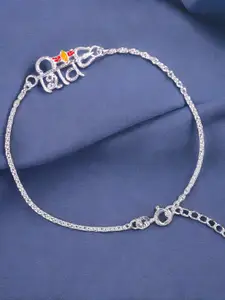 Taraash 925 Sterling Silver Shiva Bracelet Rakhi With Roli Chawal