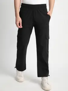 Mark Leute Men Solid Mid Rise Straight Fit Regular Track Pants