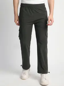 Mark Leute Men Solid Regulat Length Straight-Fit Mid-Rise Regular Track Pants