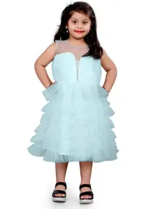 Shrithi Fashion Fab Layered Net Fit & Flare Dress