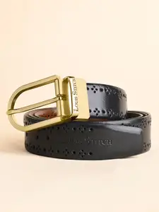 LOUIS STITCH Men Textured Leather Reversible Formal Belt
