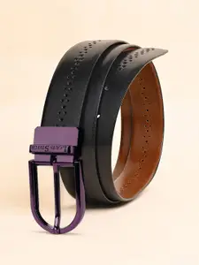 LOUIS STITCH Men Textured Leather  Formal Belt