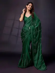 Trendmalls Embellished Sequinned Saree