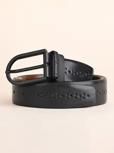 LOUIS STITCH Men Textured Leather Reversible Formal Belt