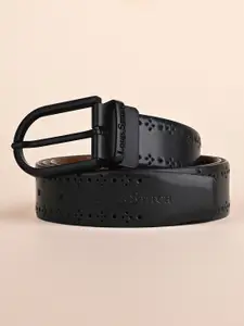 LOUIS STITCH Men Textured Leather Reversible Formal Belt
