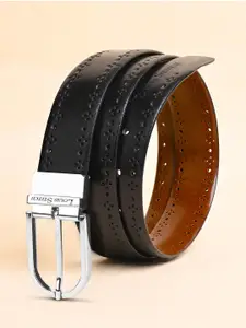 LOUIS STITCH Men Textured Leather Reversible Formal Belt