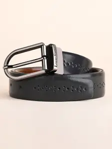 LOUIS STITCH Men Textured Leather Reversible Formal Belt