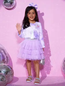 LIL DRAMA Girls Round Neck Shrug