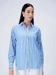 SALT ATTIRE Women Classic Opaque Striped Formal Shirt