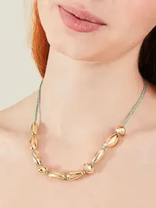 Accessorize Gold-Plated Mixed Shape Thread Necklace