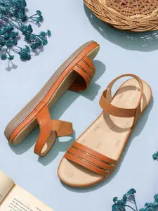 TRASE Women Colourblocked Open Toe Flats